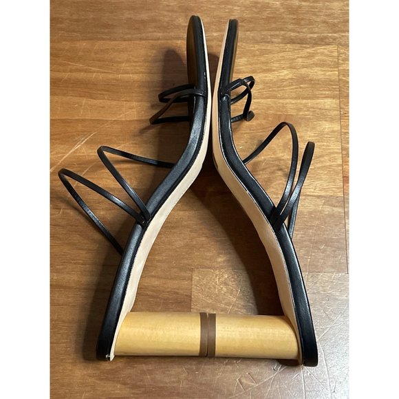 Reformation Rachel Leather Sandals in Black New - Picture 4 of 11